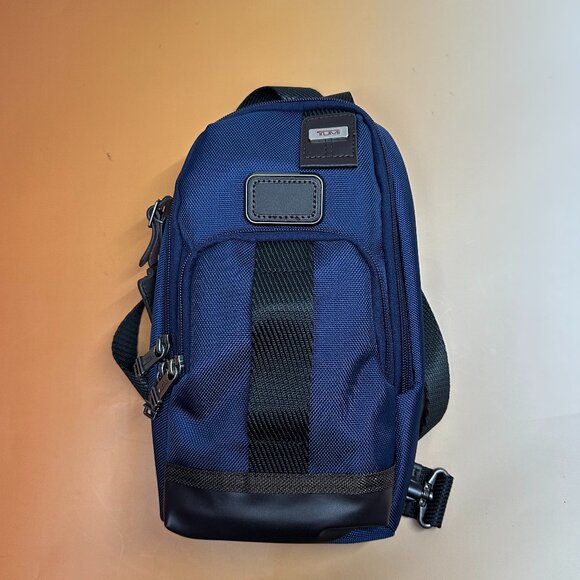 NWT TUMI Alpha Bravo Anti-Theft Chest Bag | Stealth Blue | RFID Shielded - Picture 1 of 4
